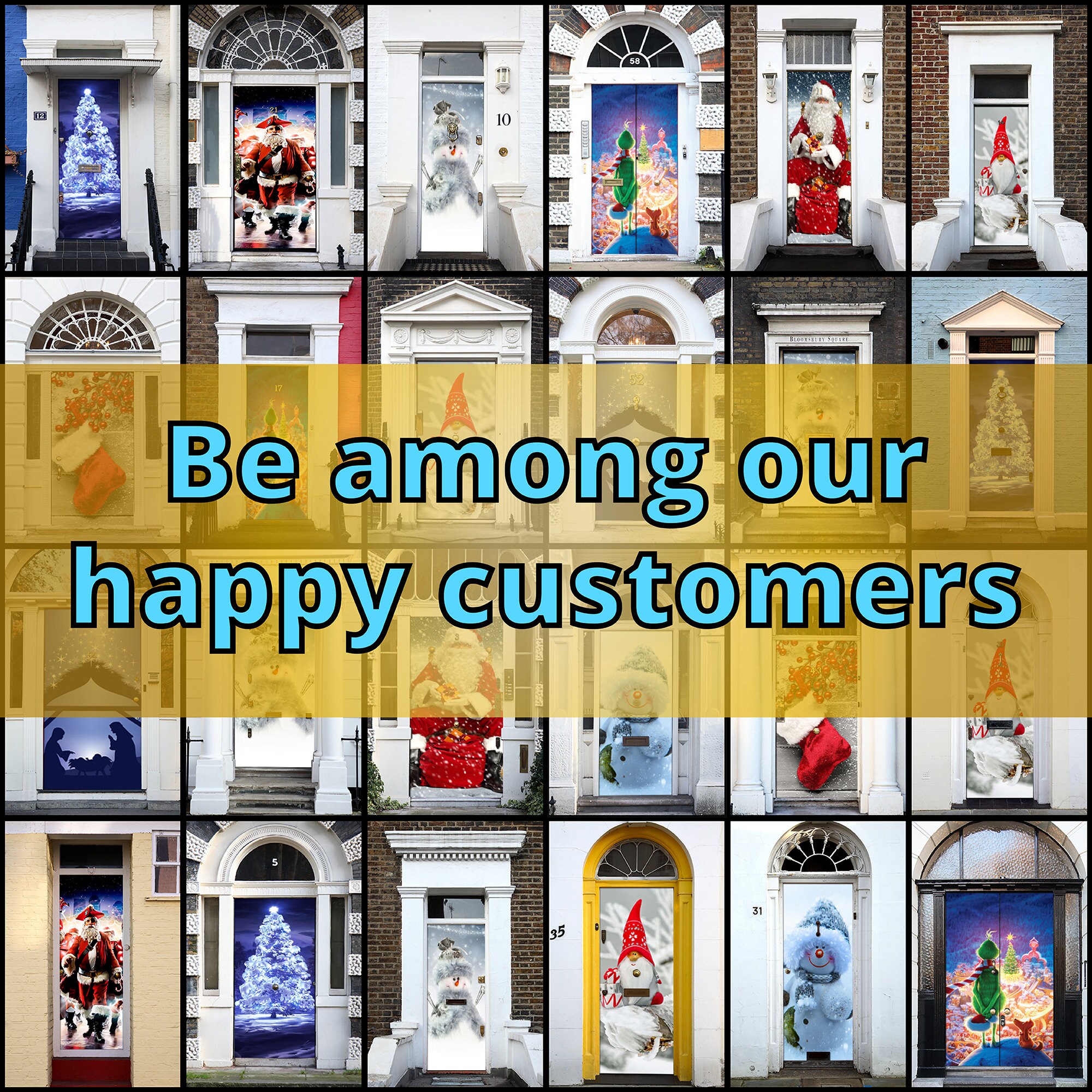 Christmas Entry Door Cover Christmas Front Door Murals Etsy