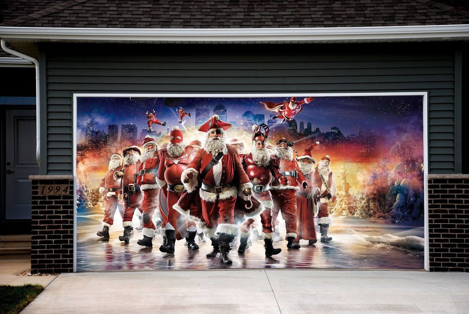 Full Color Christmas Garage Door Mural Christmas Outdoor Etsy
