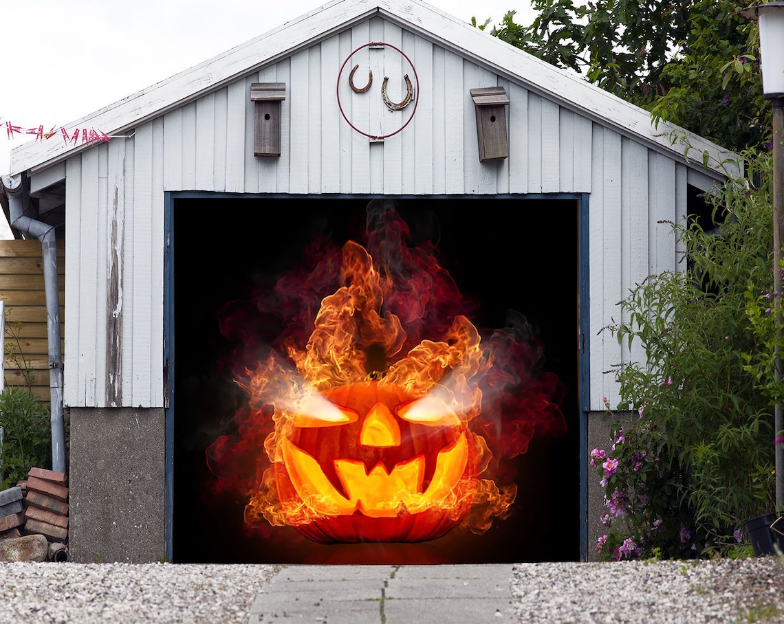 Halloween Garage Door Cover
 3D Effect Garage Door Cover Halloween Murals Single Car Garage Etsy UK