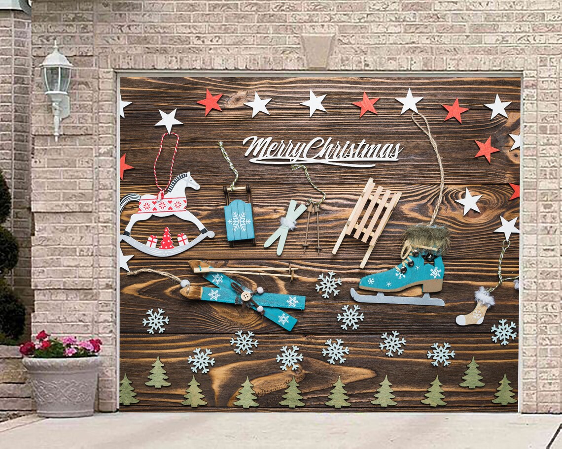 Merry Christmas Decoration. Banner for Single Car Garage Door | Etsy