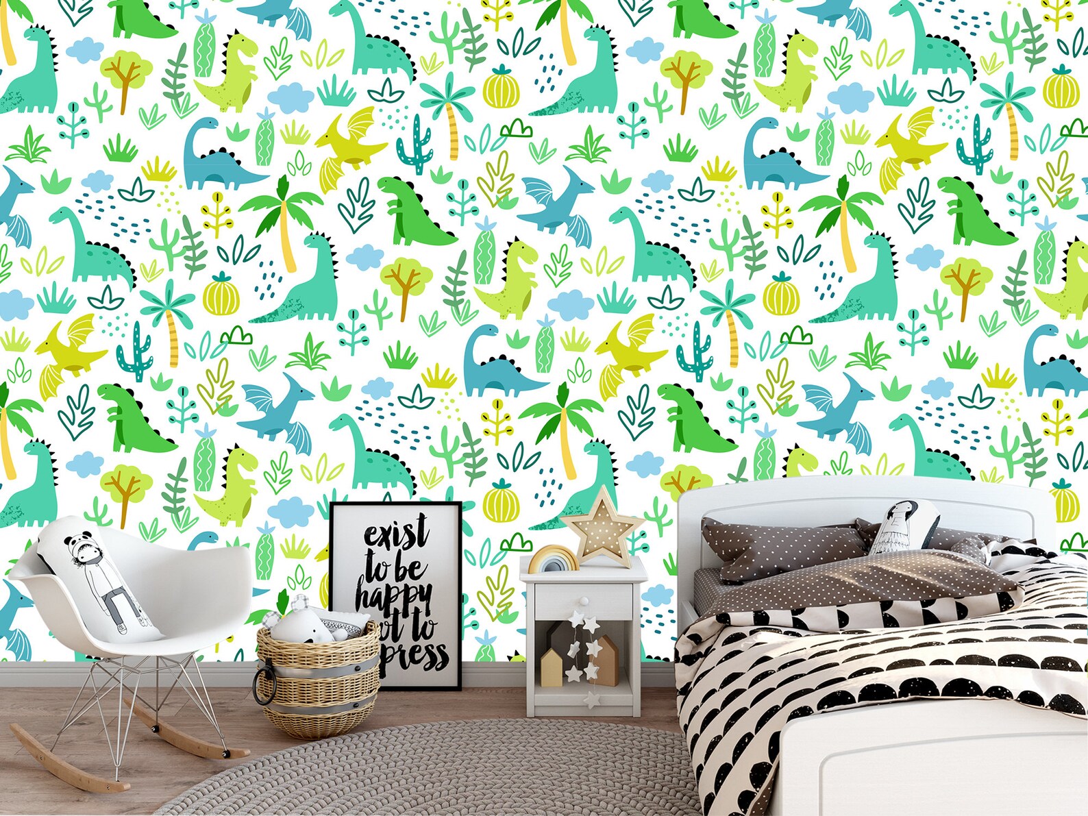 Dinosaur Wallpaper Peel and Stick Dino Kid Room Self Adhesive | Etsy