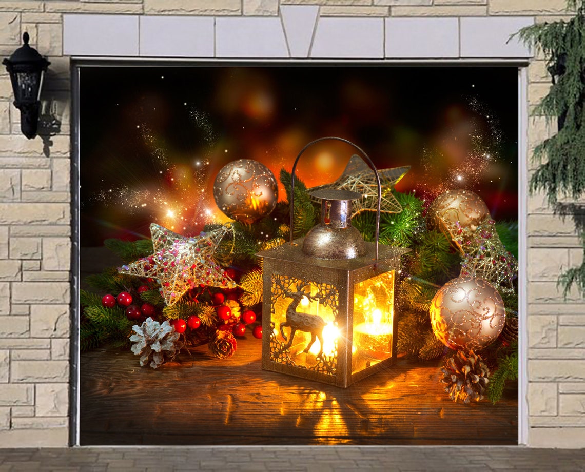 Single Garage Banner. Merry Christmas Decoration Garage Door | Etsy