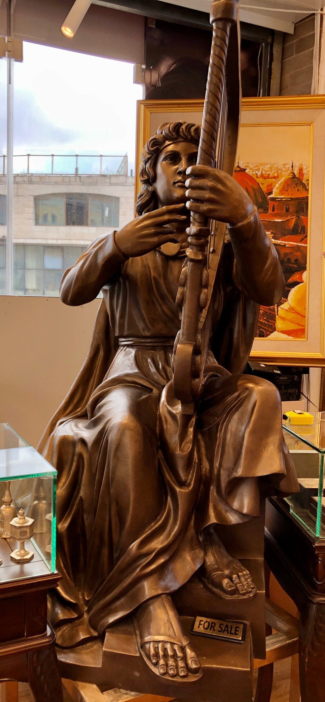 Monumental King David Harp Bronze Statue for Sale Now With Etsy