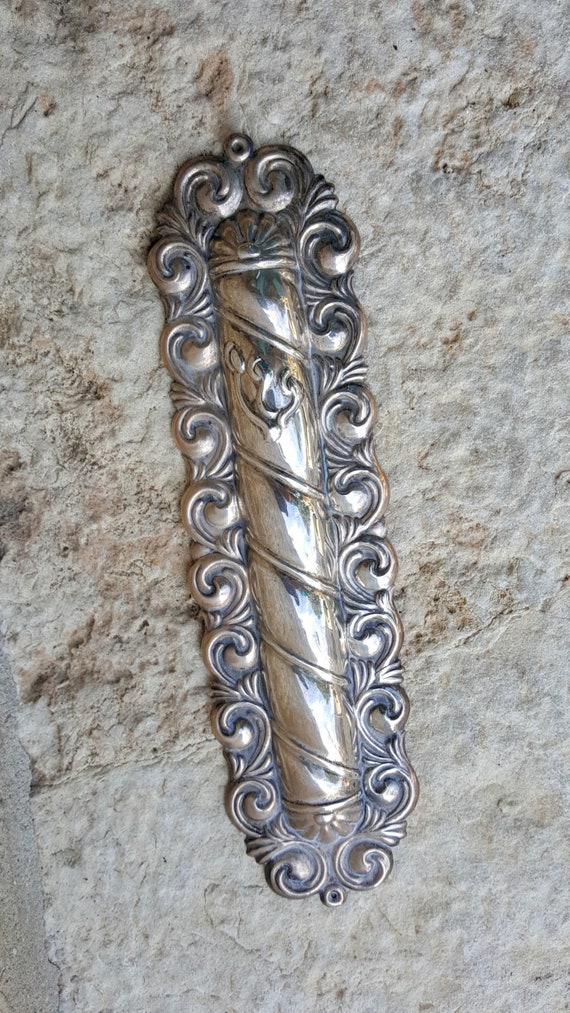 Solid Silver Sterling 925 Mezuzah Case//Holder Judaica