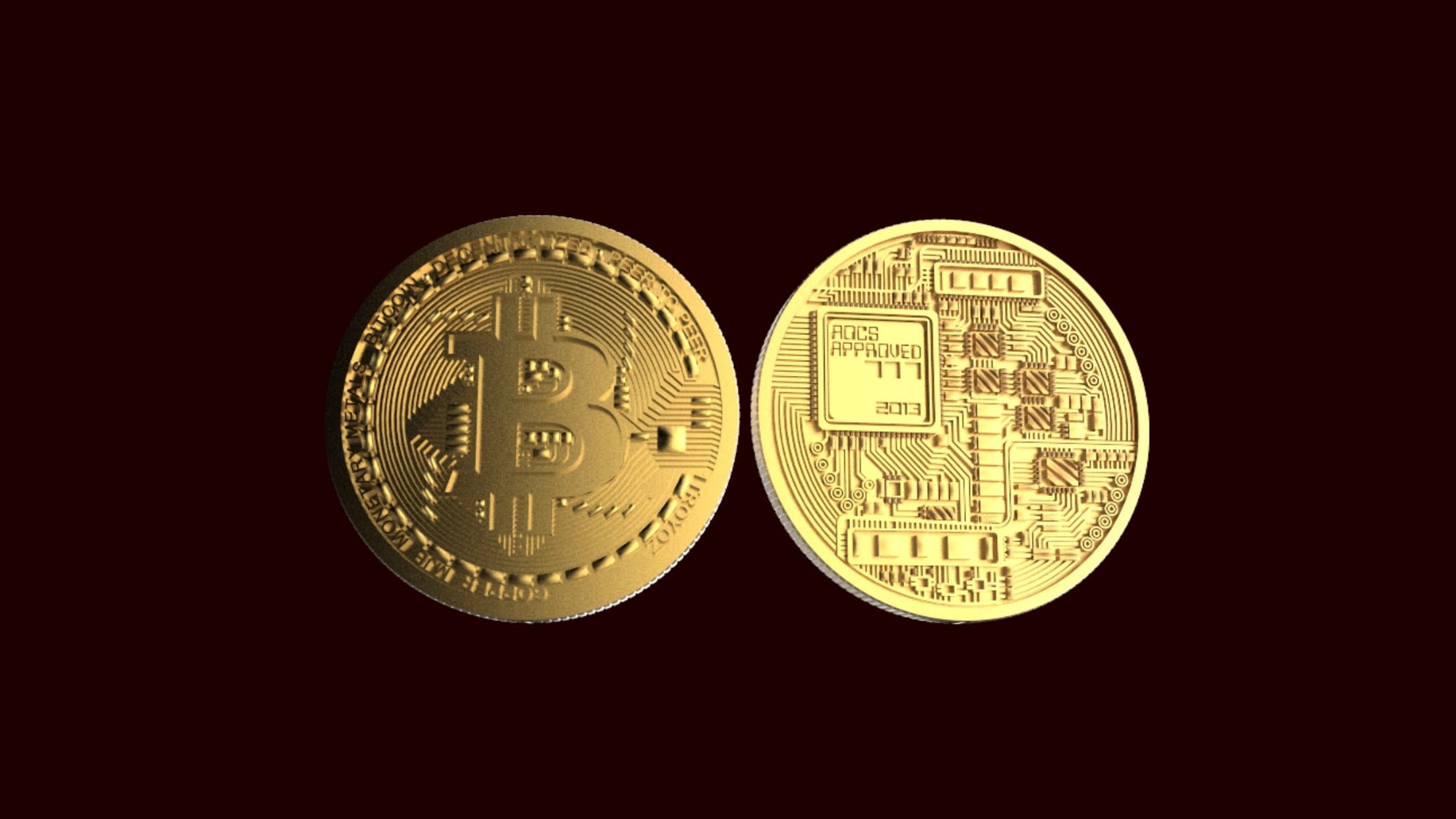PfX Pièce de collection Bitcoin en or véritable plaqué or 24 carats avec  étui en velours élégant (doré) : : Mode
