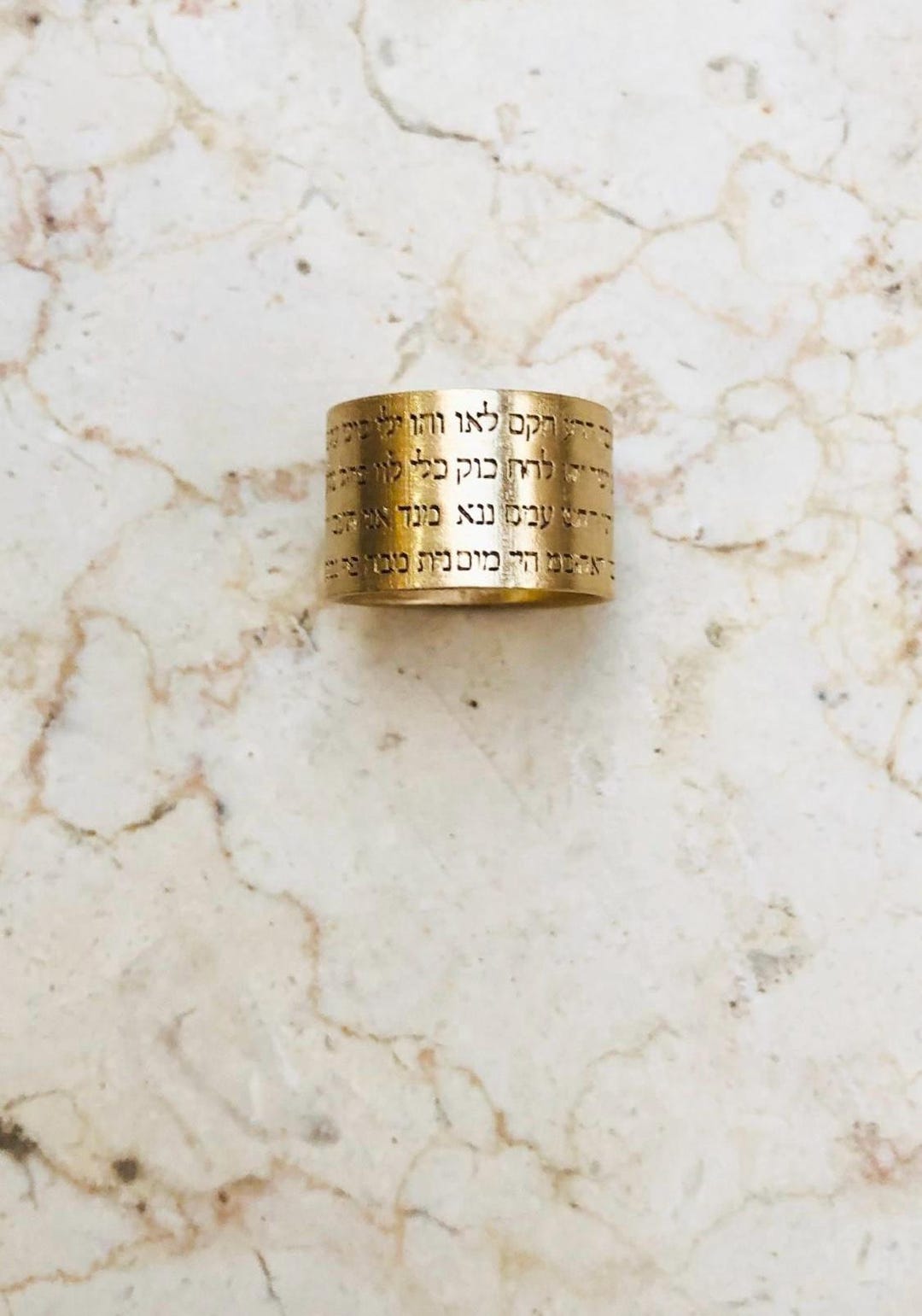 Ring Hebrew Scriptures 18k Gold 72 Holy Names of God Hebrew Ring, Bible, Jewish Rings, Judaica ...