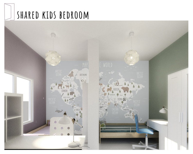 KIDS BEDROOM Floor Plan Mood Boardikea Furniture List3d Etsy