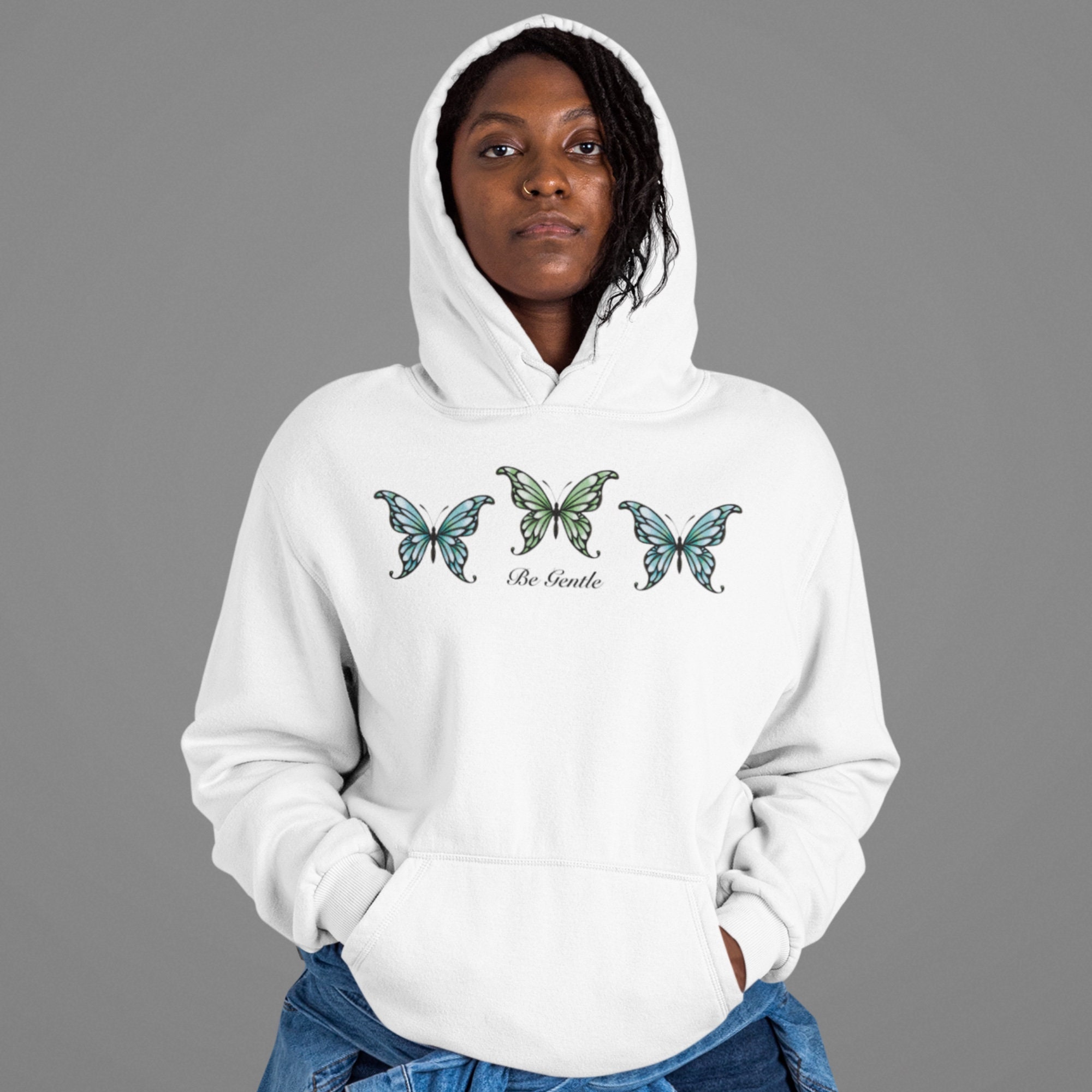 Treat People With Kindness, Monarch Butterfly Sweatshirt, Mental Health ...
