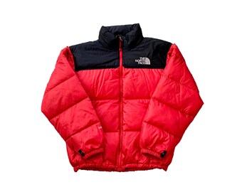north face nuptse 700 red