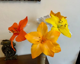 Handmade Crepe Paper Lily: Long Lasting Floral Gift