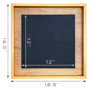 16.5x16.5 Inches Blank Shadow Box Wood Frame with Floating Platform for Wall Decor, Wall Hanging, DIY Craft and Art