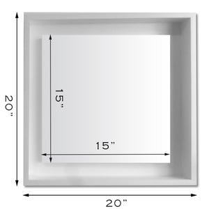20 X 20 Inches Blank Shadow Box Wood Frame with Floating Platform for Wall Decor, Wall Hanging, DIY Craft and Art