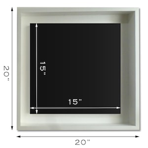 20 X 20 Inches Blank Shadow Box Wood Frame with Floating Platform for Wall Decor, Wall Hanging, DIY Craft and Art
