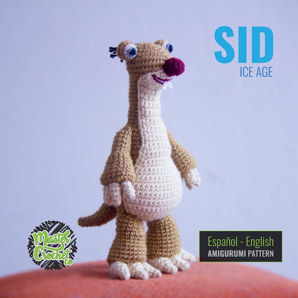 Sid the sloth bear amigurumi pattern (pdf)