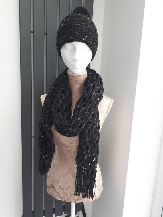 matching bobble hat and scarf