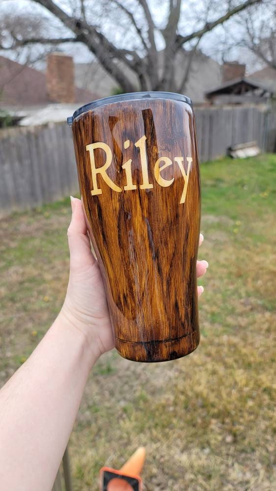 Wood Grain Hunting and Fishing Tumbler Custom Etsy