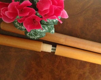 Houten breinaalden kokers.