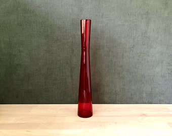 Vintage Red Glass Vase