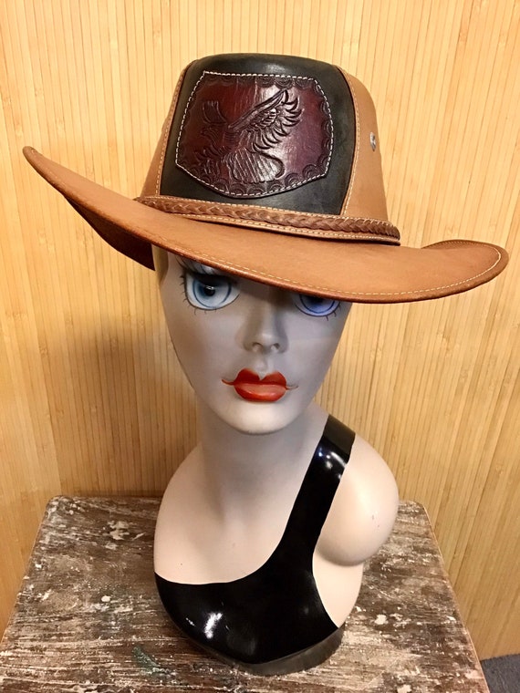 Vintage Southwest Leather Cowboy Hat 