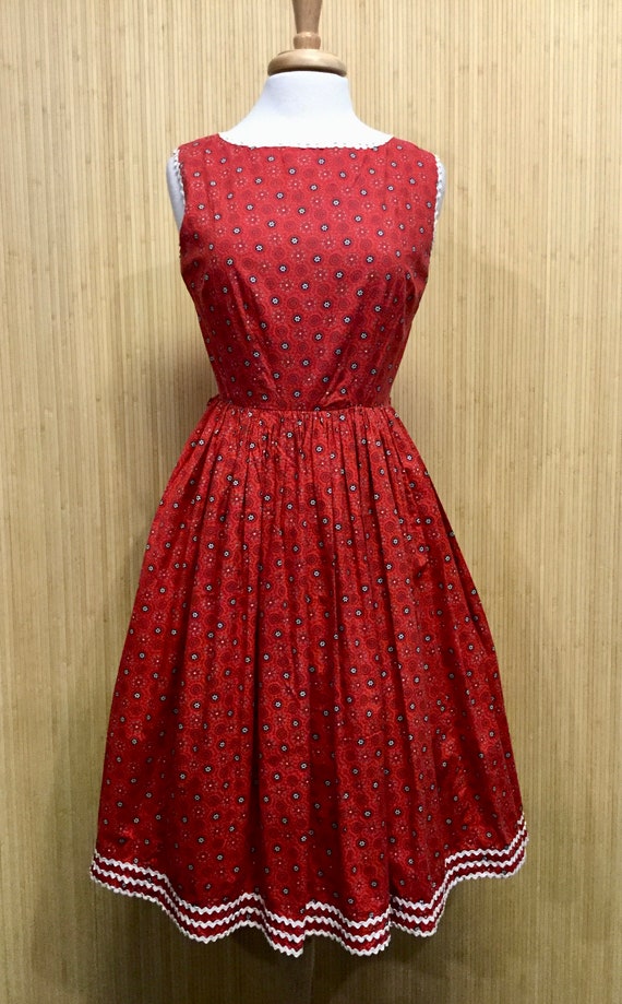 1950’s Vintage Handmade Fit and Flare Dress