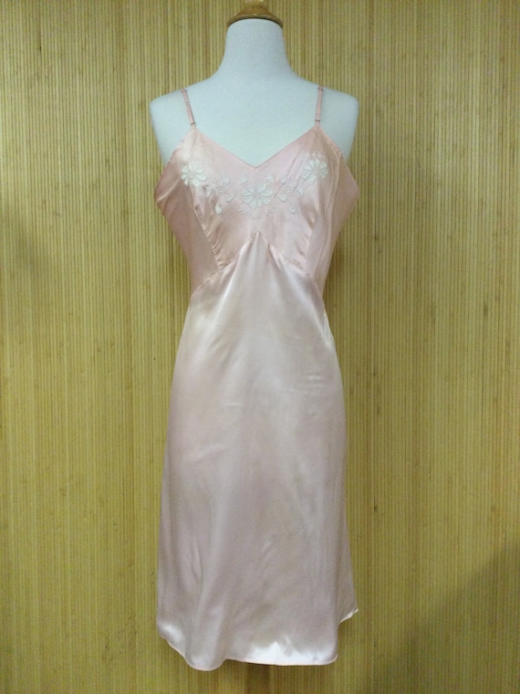 1960’s Vintage Textron Lingerie Satiny Blush Pink