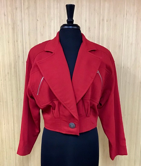 Vintage 1980’s Emanuel Ungaro Cherry Red Cropped