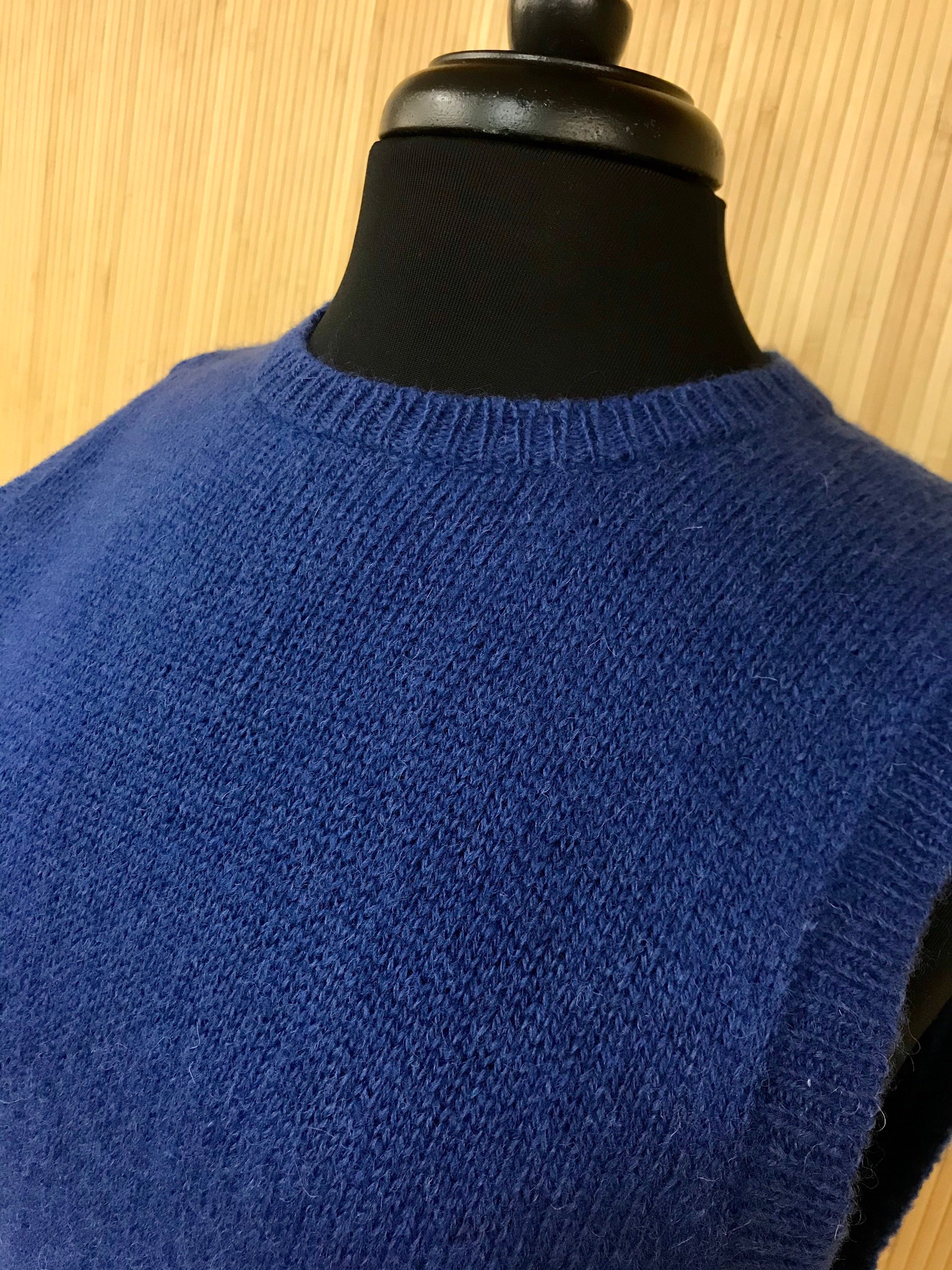 1970s Vintage J.g.hook Blue Shetland Wool Sweater Vest With | Etsy