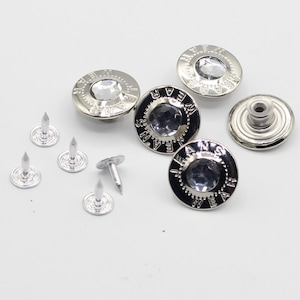 Lot of 20 Rhinestone Jeans buttons