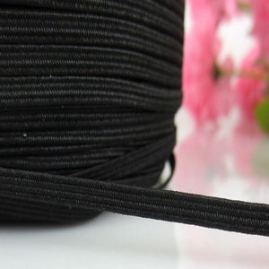 100 METRES Elastic 5mm ideal for making Black Reel masks shipped within 24 hours