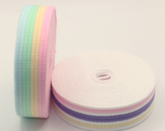 5 Meters Pastel Stripe Strap, Belts, Bag Straps, Replacement Shoulder Bag Strap, Soft and Strong, 32MM