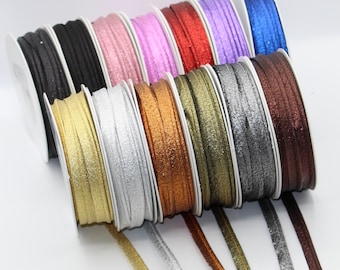20 metrów Lurexowa lamówka 10mm w metalicznych kolorach