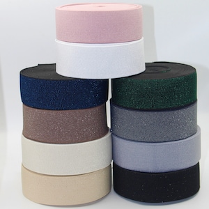 10 Meters of 40mm Glittery Lurex Elastic