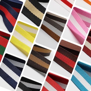 10 meters Striped Webbing available in 3 or 4cm Width