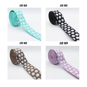 5 meters Polka Dots Webbing 38mm