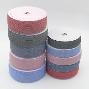 10m d'élastique lurex coloré 25 ou 40mm