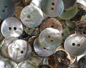 200 Mother-of-Pearl (Akoya) Buttons - available in various widths, Made in Italy
