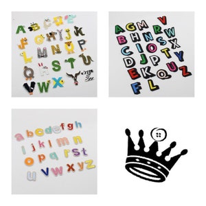 Alfabeto Letras Termosticker Animales coloridos Niño 80s 90s juego de 26 parche