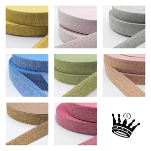 10 meters of colored Lurex elastic 25 or 35mm