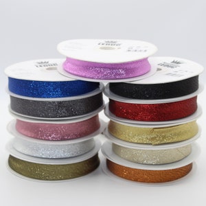 20 Meters of Lurex Bias Binding 20mm Metallic Colors (20+8+8mm)