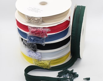 10 meters of zipper with 10 sliders