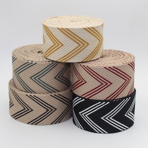 5 mètres de sangle avec motif Flèche, Sangle de couture, Ruban, Sobre, Géométrique, Accessoires vestimentaires, de Sacs 50mm