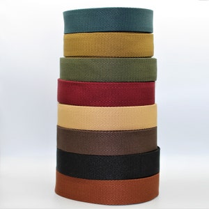 5 mètres de sangle en Sergé Luxe Sobre Diverses couleurs unies 38mm
