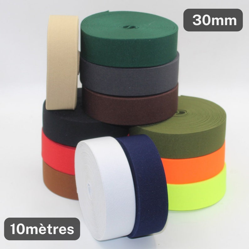 10 mètres Elastique Différentes Couleurs pour Boxer Jupe Sous-vêtement Doux Solide Bonne Qualité 30mm ELA1299 image 1