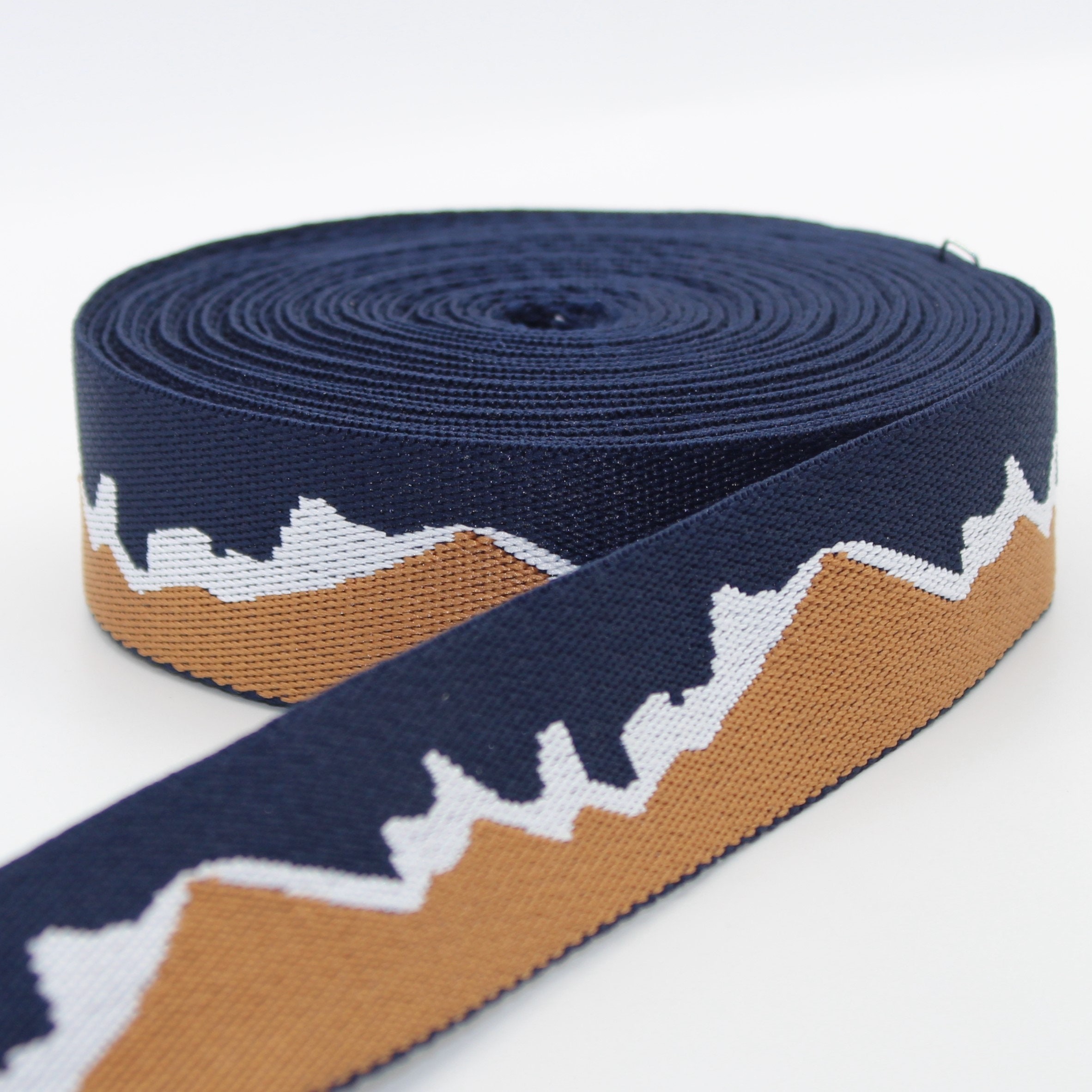 5 Meters of Strap With Tricolor Wave Mountain Pattern Urban Luxury Line ...