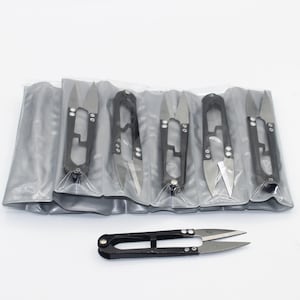 Blister pack of 12 Precision metal wire cutters, knives, cutting tools, mini scissors, ideal for stitching, mini DIY supplies