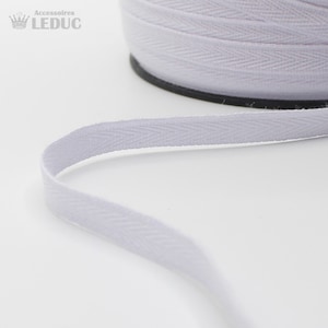 Ruban sergé coton 10mm Bobine de 150 mètres - ideal pour fabrication de masques
