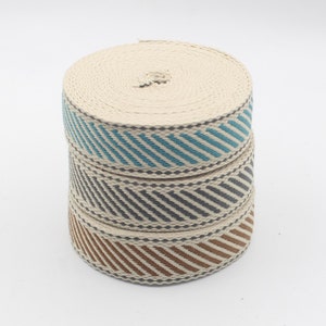 5 mètres de sangle avec motif diagonal et Bords cousus, pour sac à main, sac à dos, bandoulière, ceinture Géométrique 30mm