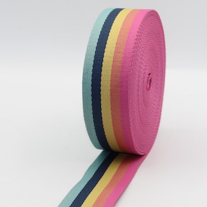 10 meters Striped Webbing available in 3 or 4cm Width