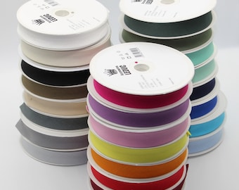 100m Folded Cotton Bias Tape 20mm | Solid Bias Binding for Sewing, Quilting & DIY | Cotton Bias Trim for Garments / Crafts | Made in Italy