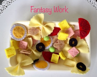 Cold Pasta salad, felt game